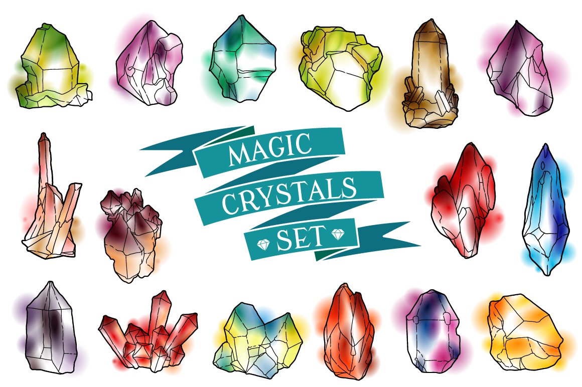 Crystals set preview image.
