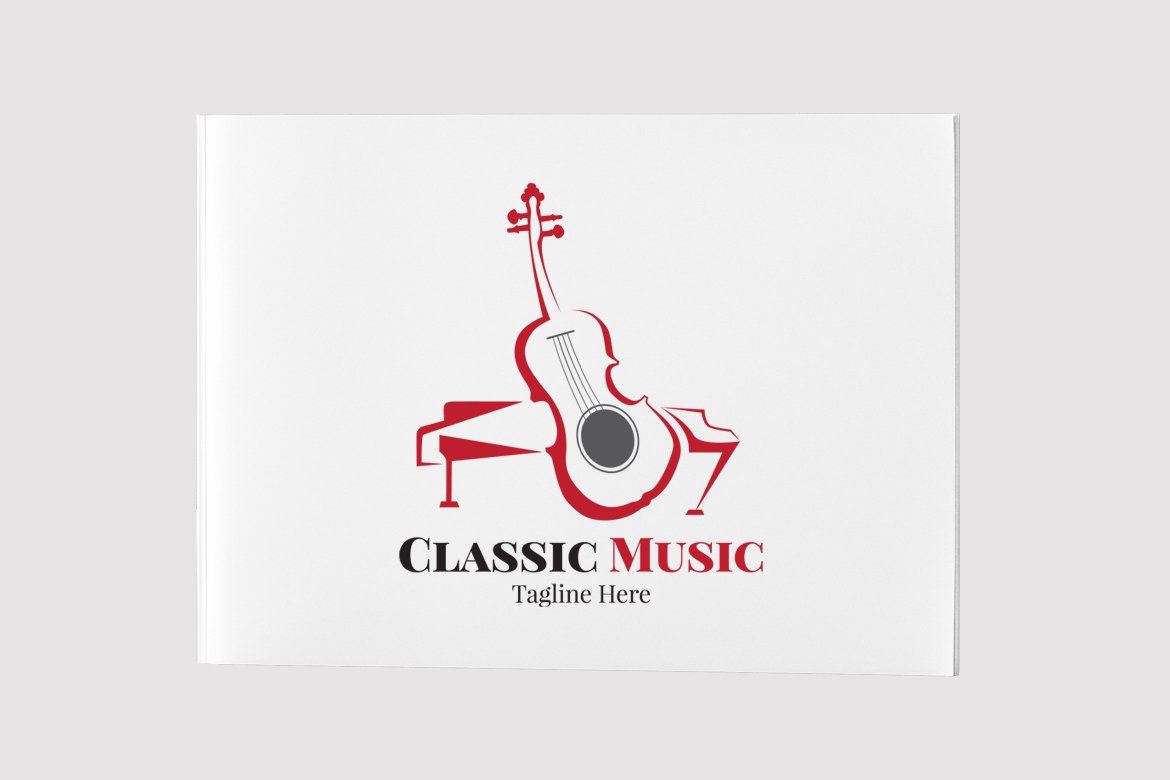Classic Music Acoustic Note Logo preview image.