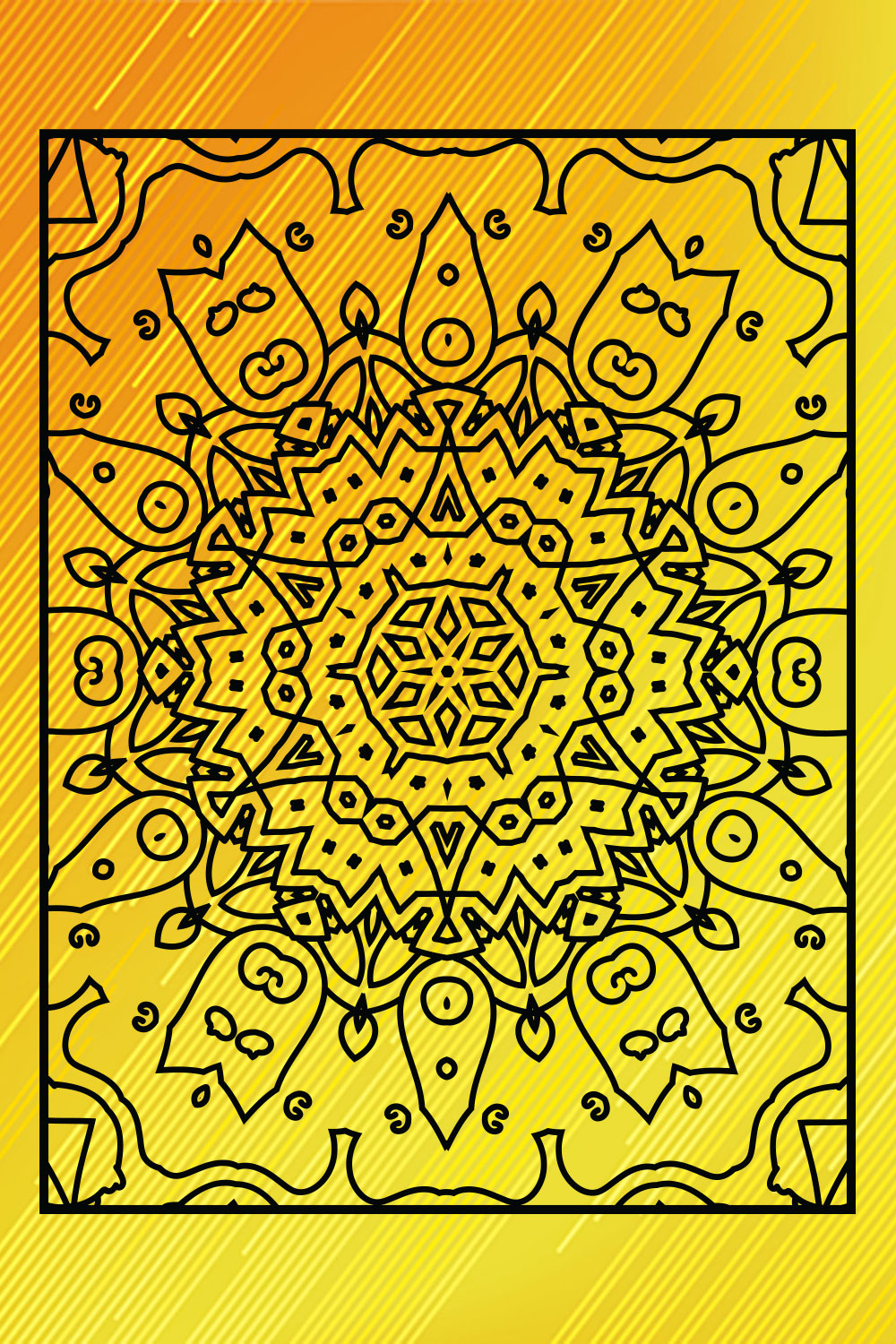 Adults Mandala Coloring Book Interiors Vol-33 pinterest preview image.