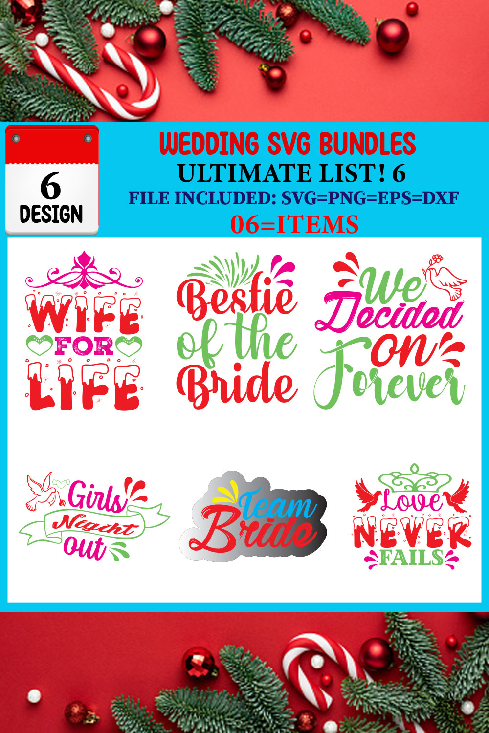 Wedding T-shirt Design Bundle pinterest preview image.