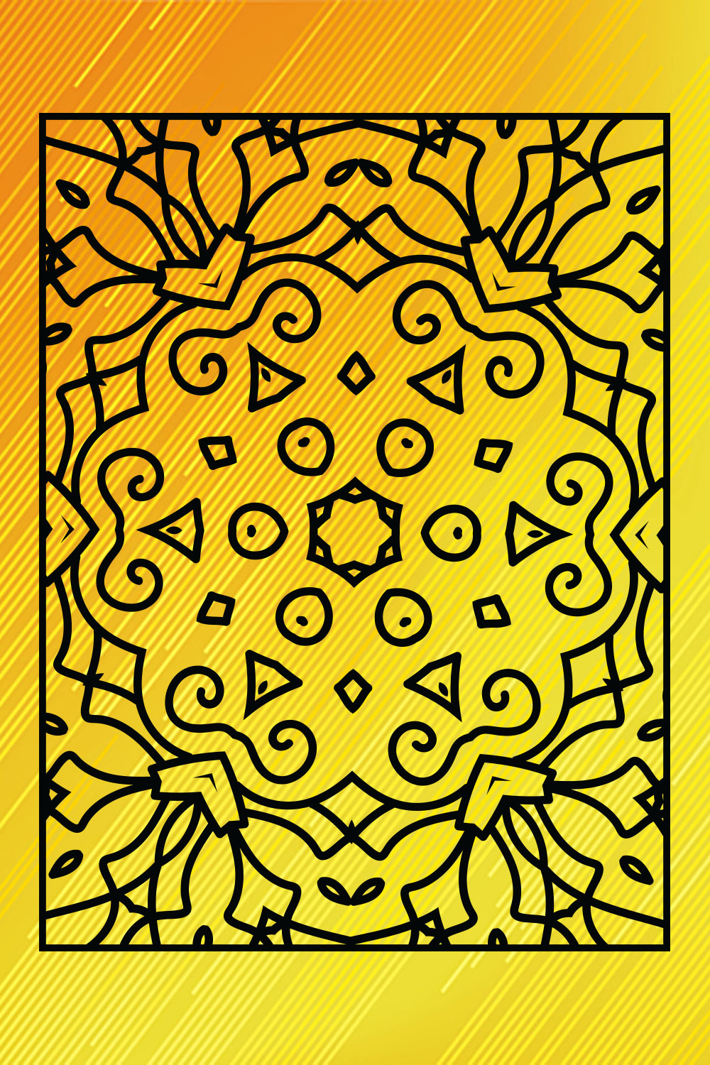 Adults Mandala Coloring Book Interiors Vol-41 pinterest preview image.