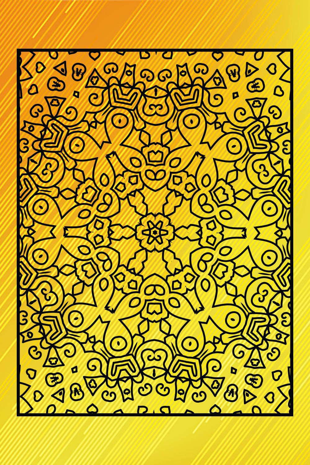 Adults Mandala Coloring Book Interiors Vol-23 pinterest preview image.
