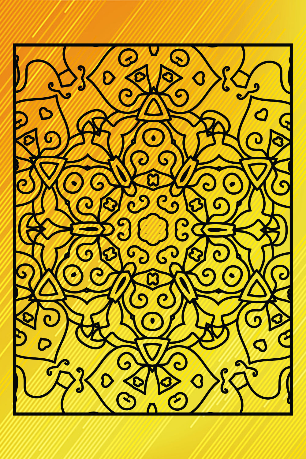 Adults Mandala Coloring Book Interiors Vol-17 pinterest preview image.
