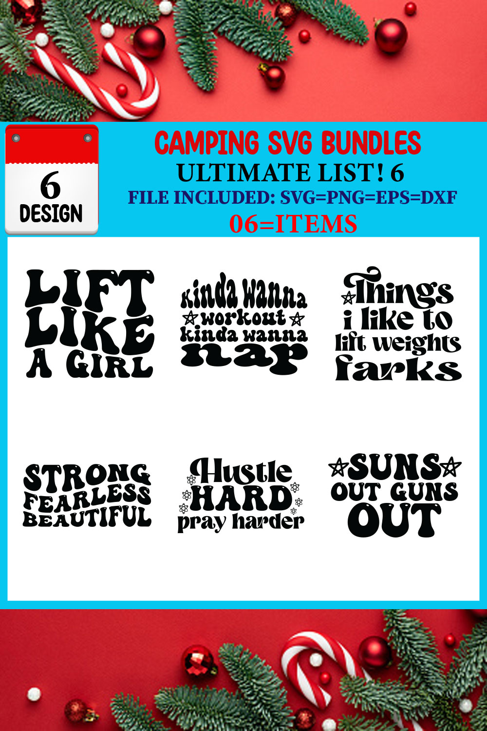 Camping SVG T-shirt Design Bundle pinterest preview image.