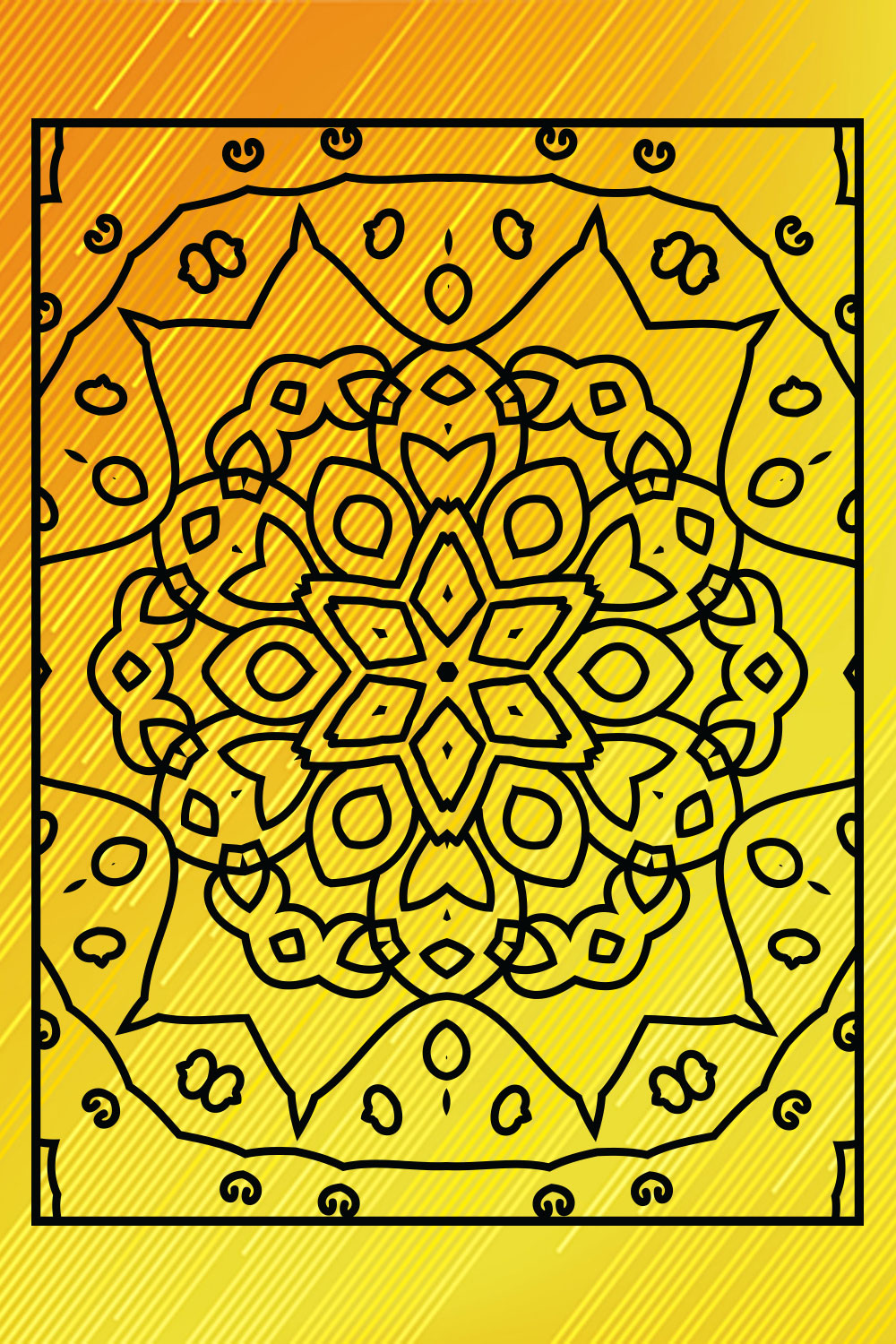 Adults Mandala Coloring Book Interiors Vol-20 pinterest preview image.