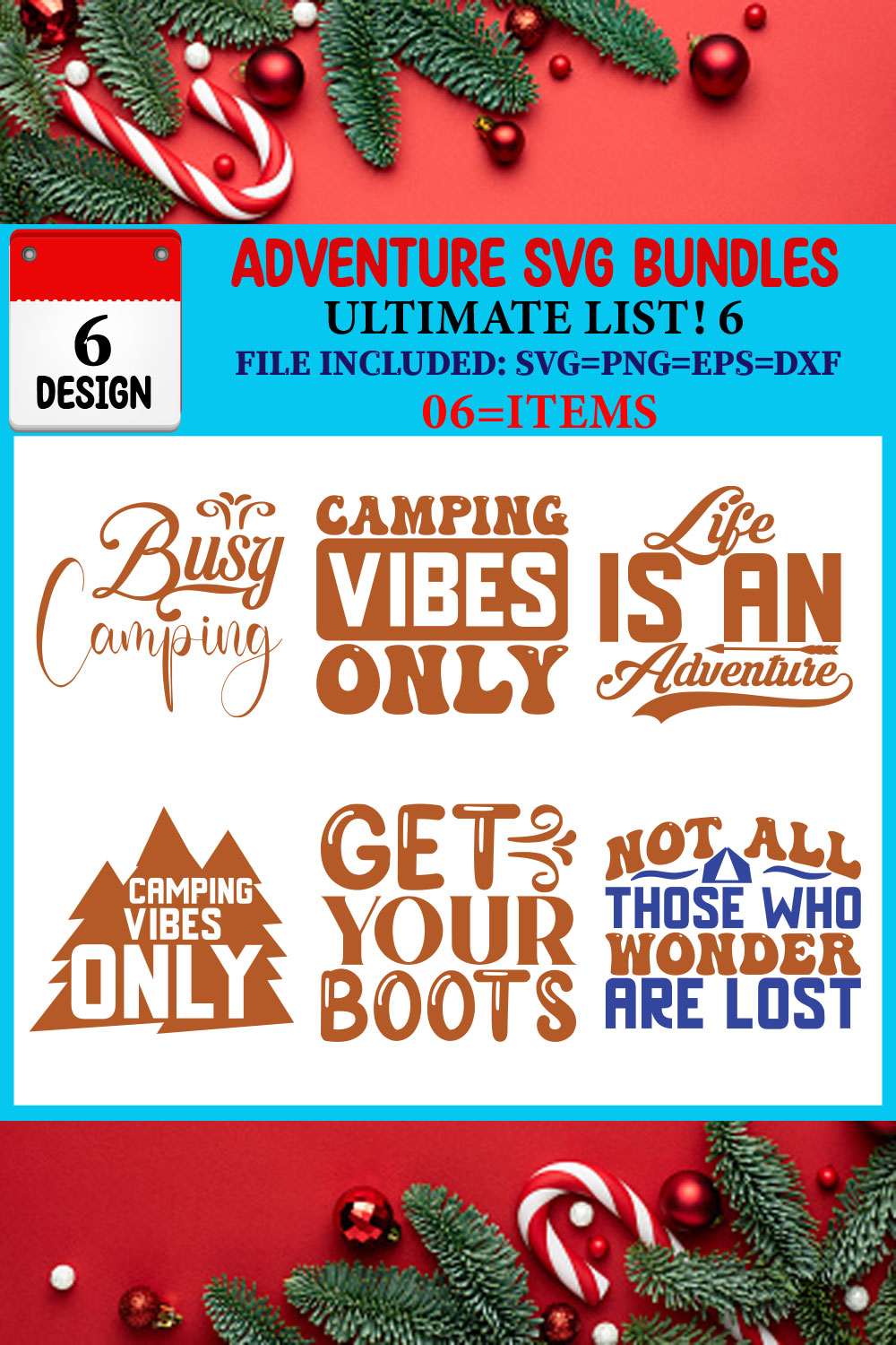 Adventure SVG T-shirt Design Bundle pinterest preview image.