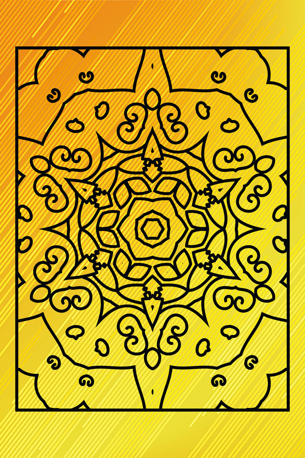 Adults Mandala Coloring Book Interiors Vol-07 pinterest preview image.