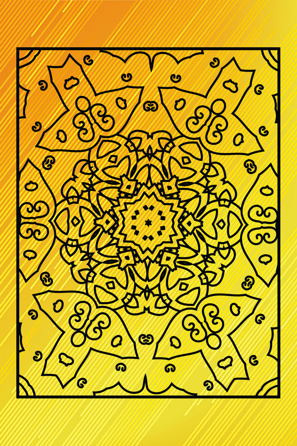 Adults Mandala Coloring Book Interiors Vol-25 pinterest preview image.