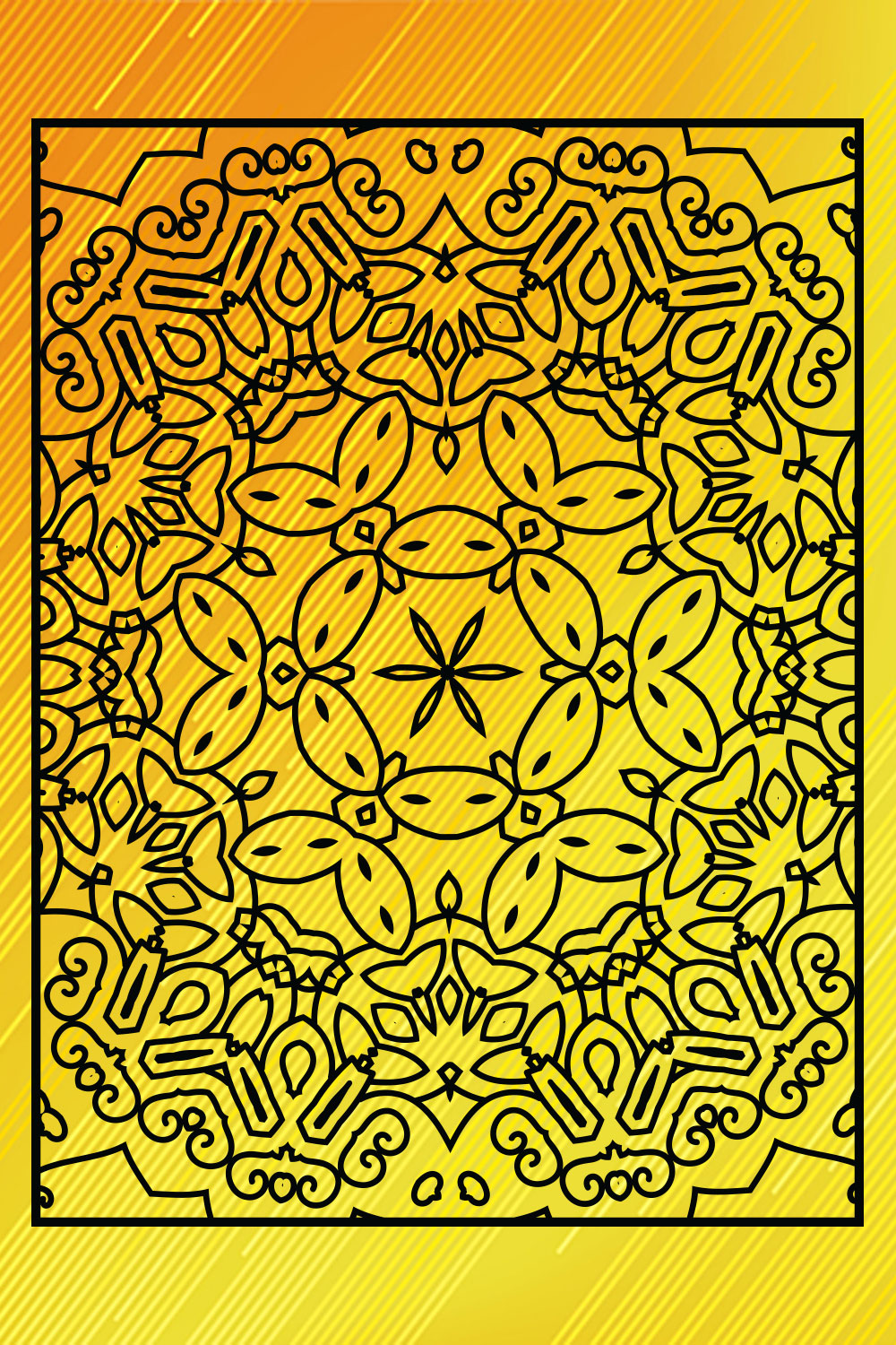 Adults Mandala Coloring Book Interiors Vol-05 pinterest preview image.