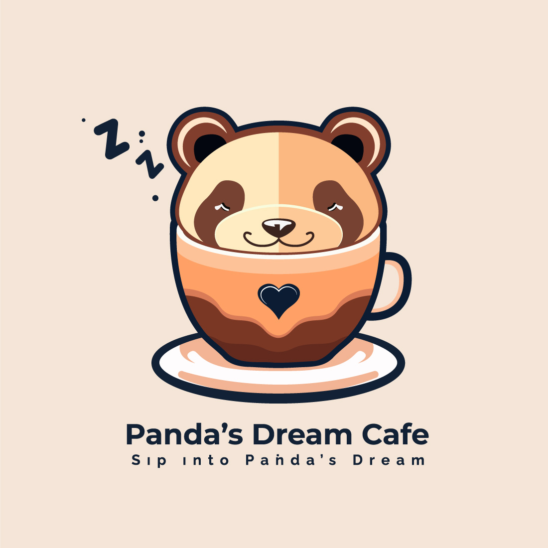 Panda's Dream Cafe Logo Design cover image.