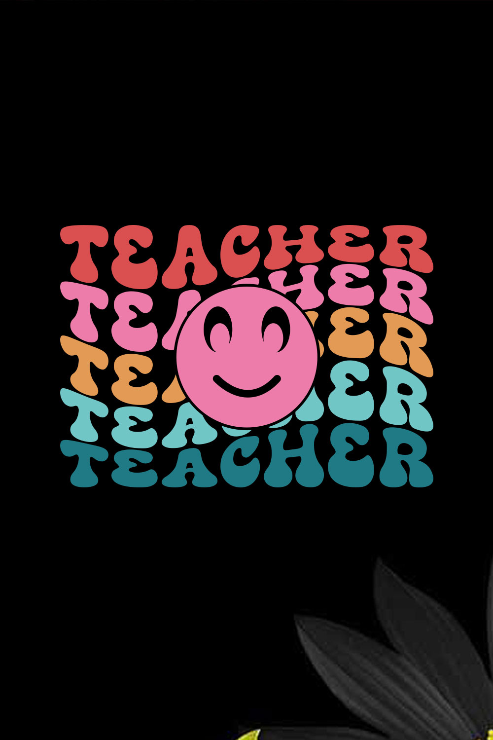 Teacher's Day T-shirt Design pinterest preview image.