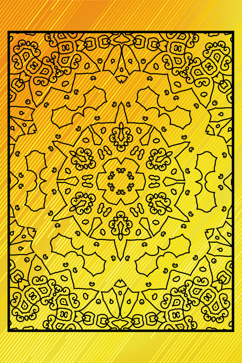 Adults Mandala Coloring Book Interiors Vol-28 pinterest preview image.