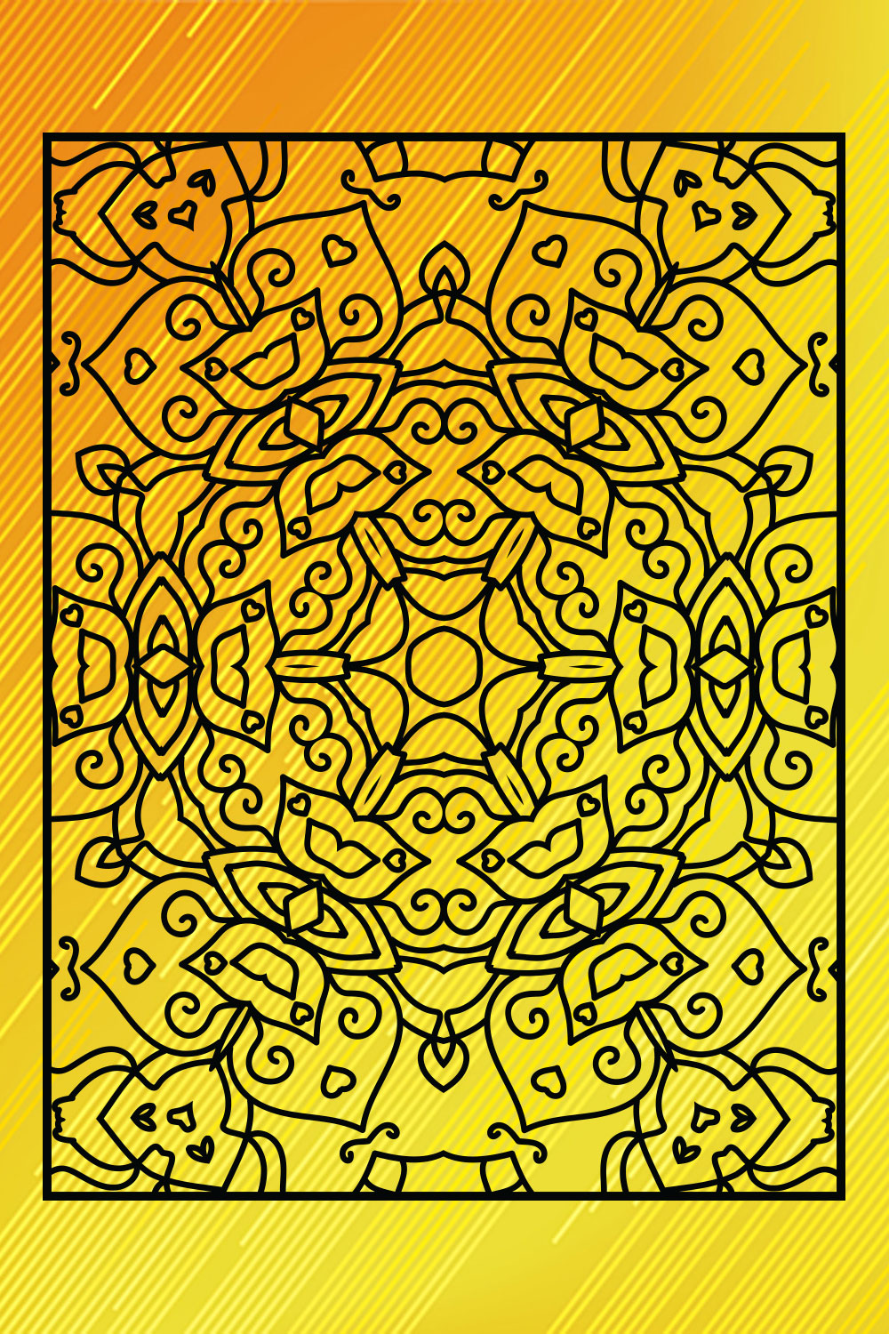 Adults Mandala Coloring Book Interiors Vol-14 pinterest preview image.