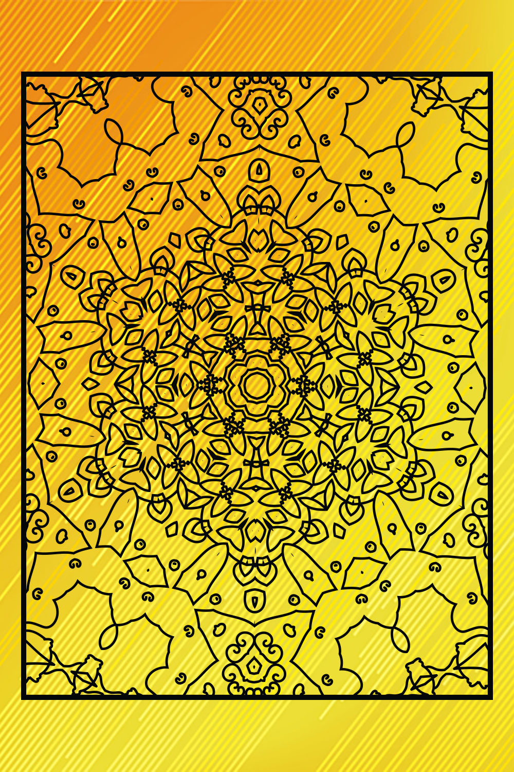 Adults Mandala Coloring Book Interiors Vol-10 pinterest preview image.