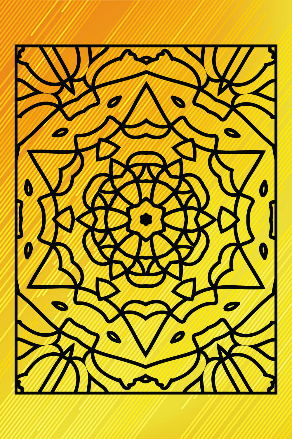 Adults Mandala Coloring Book Interiors Vol-49 pinterest preview image.