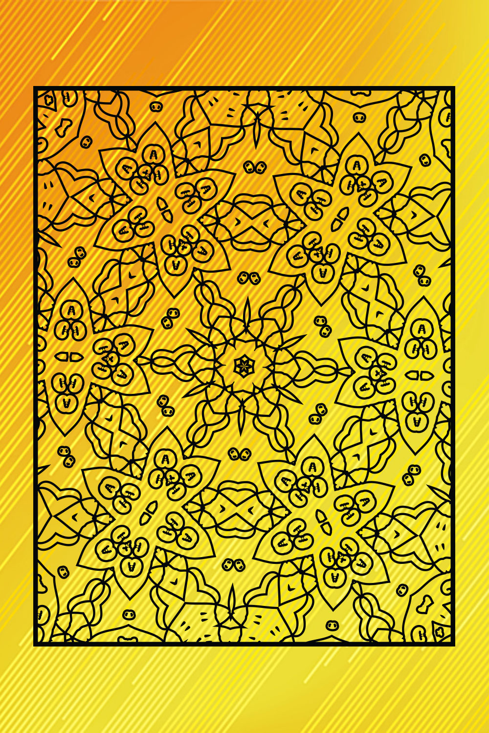 Adults Mandala Coloring Book Interiors Vol-06 pinterest preview image.