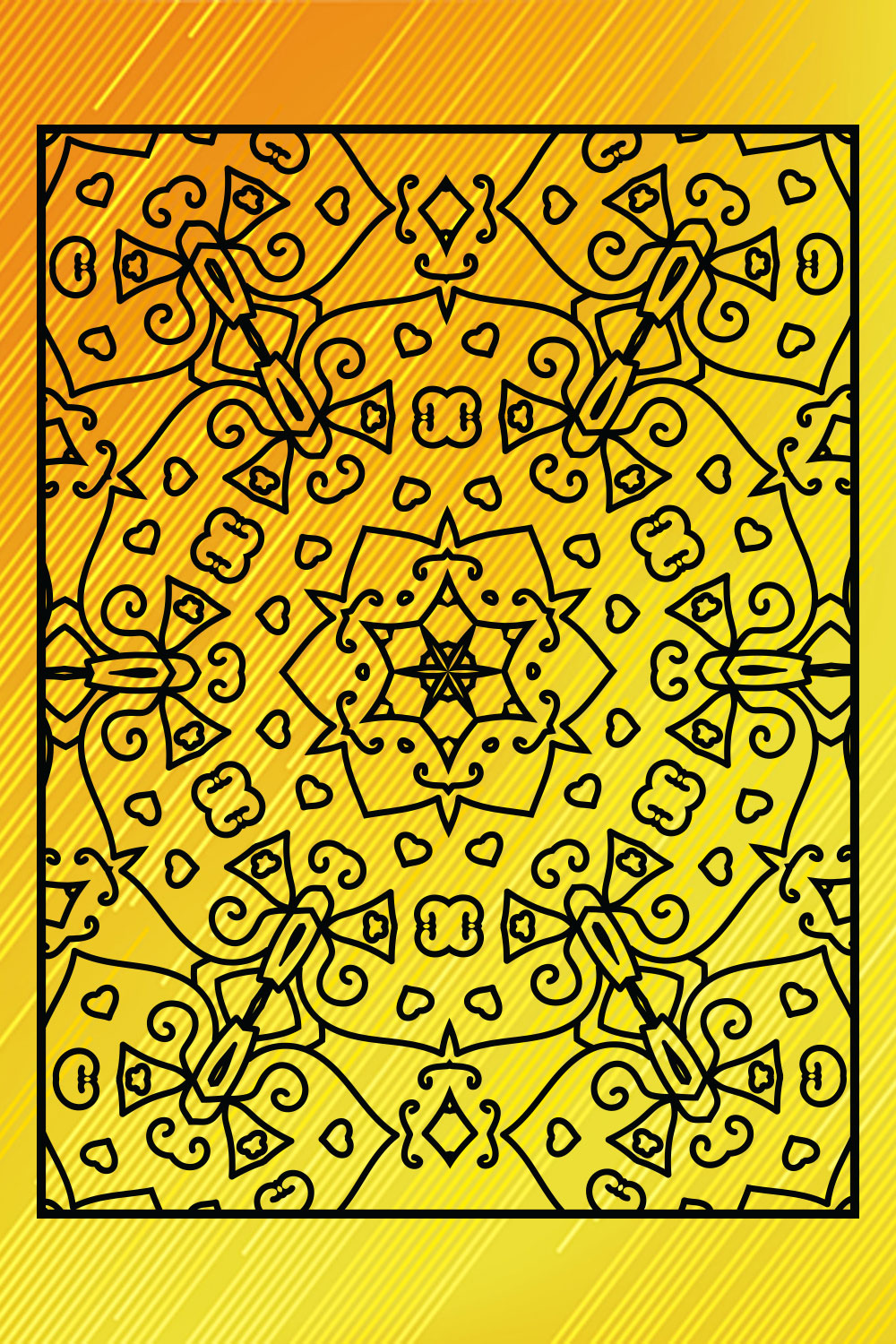 Adults Mandala Coloring Book Interiors Vol-24 pinterest preview image.