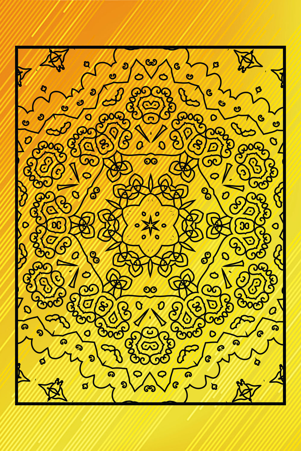 Adults Mandala Coloring Book Interiors Vol-18 pinterest preview image.