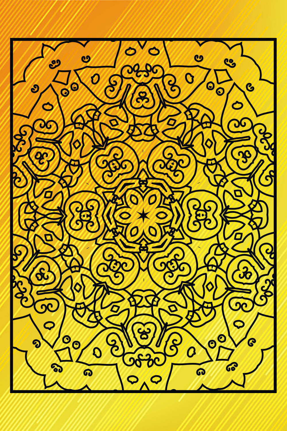 Adults Mandala Coloring Book Interiors Vol-11 pinterest preview image.