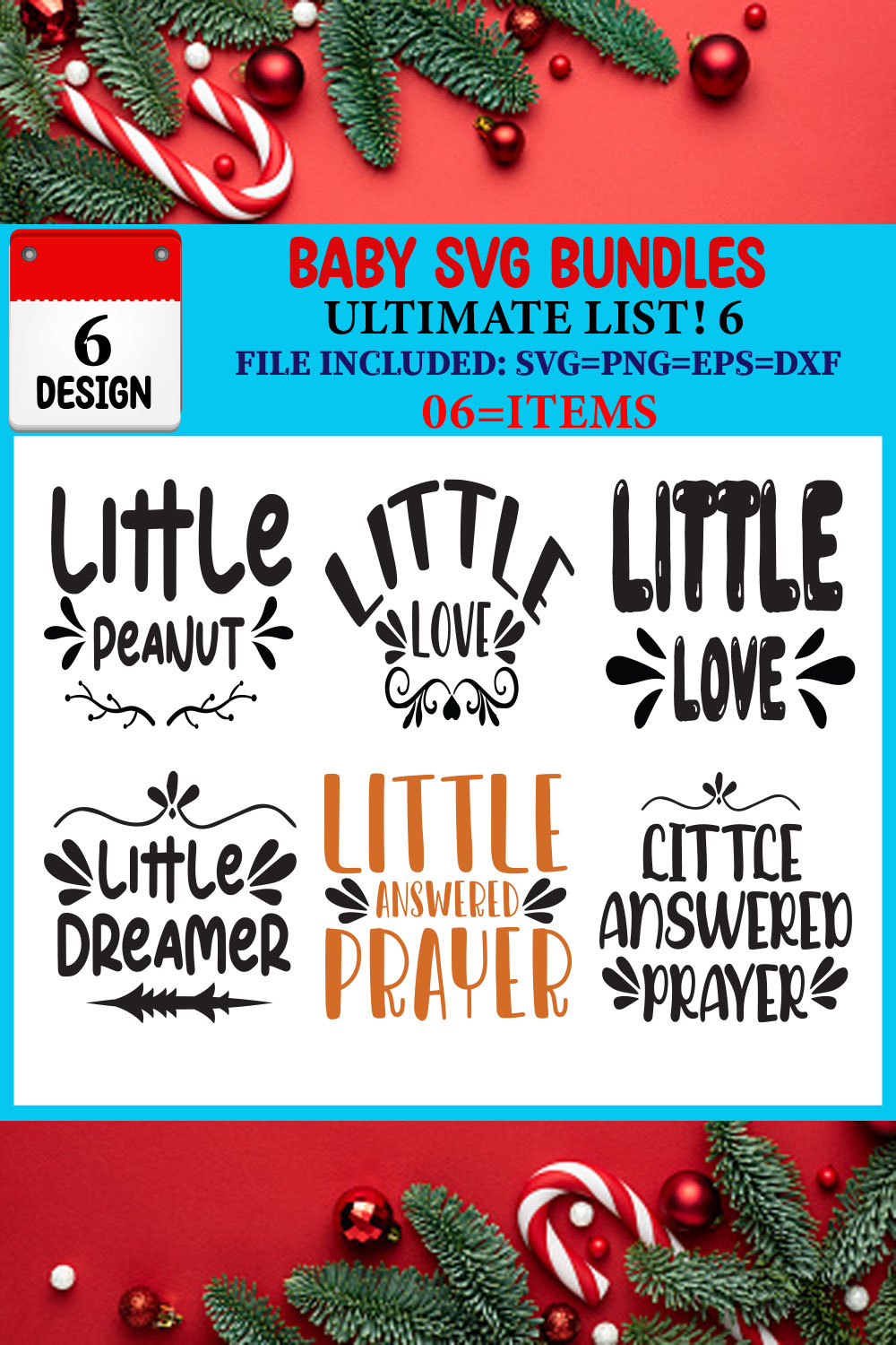 Baby SVG T-shirt Design Bundle pinterest preview image.