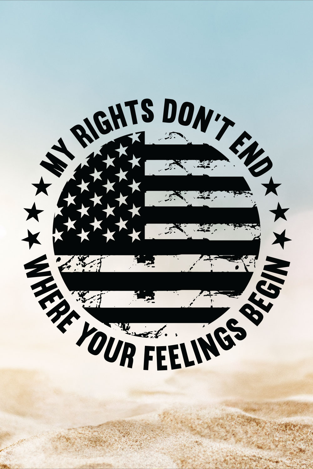 My Rights Don’t End Where Your Feelings Begin pinterest preview image.