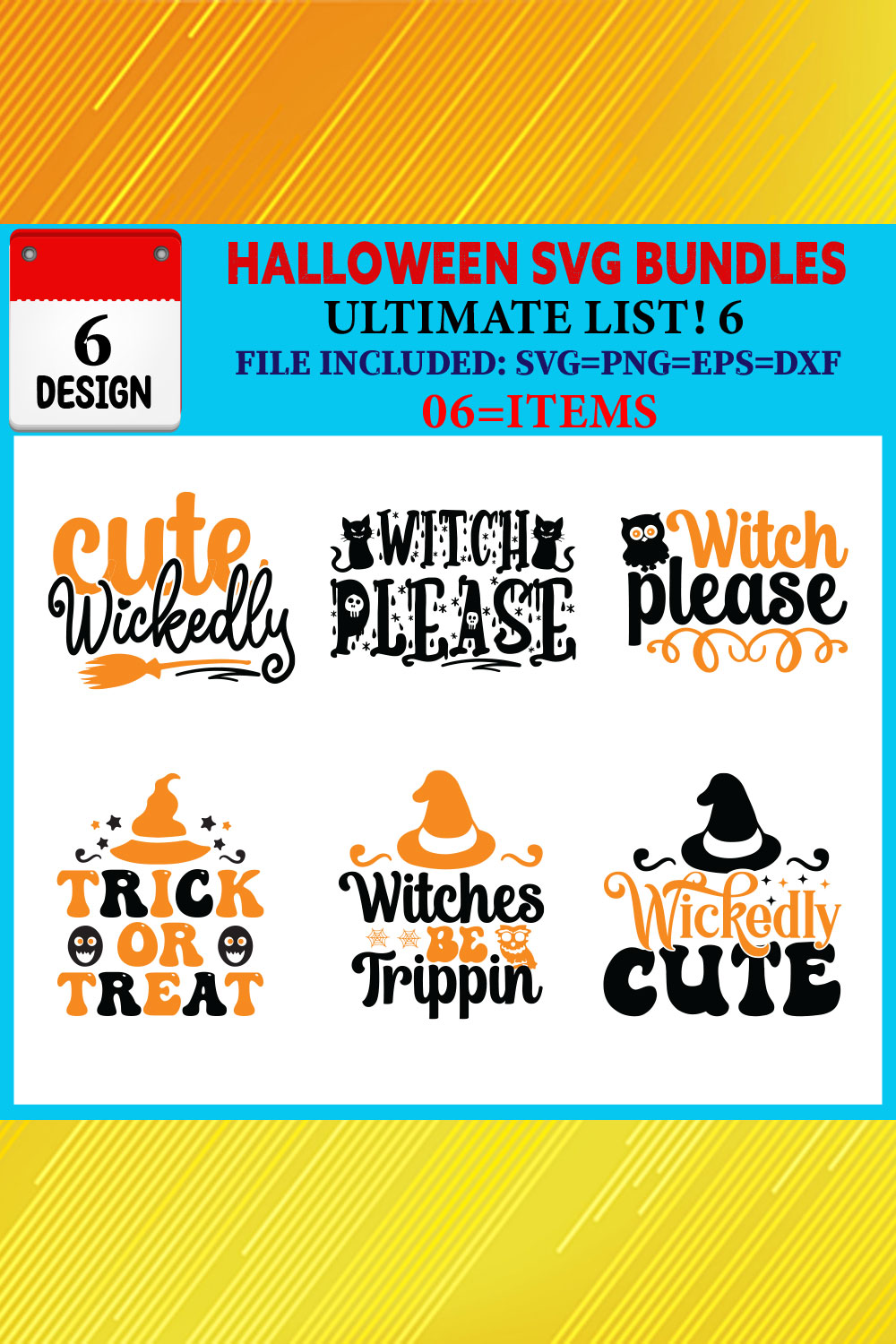 Halloween T-shirt Design Bundle Vol-11 pinterest preview image.