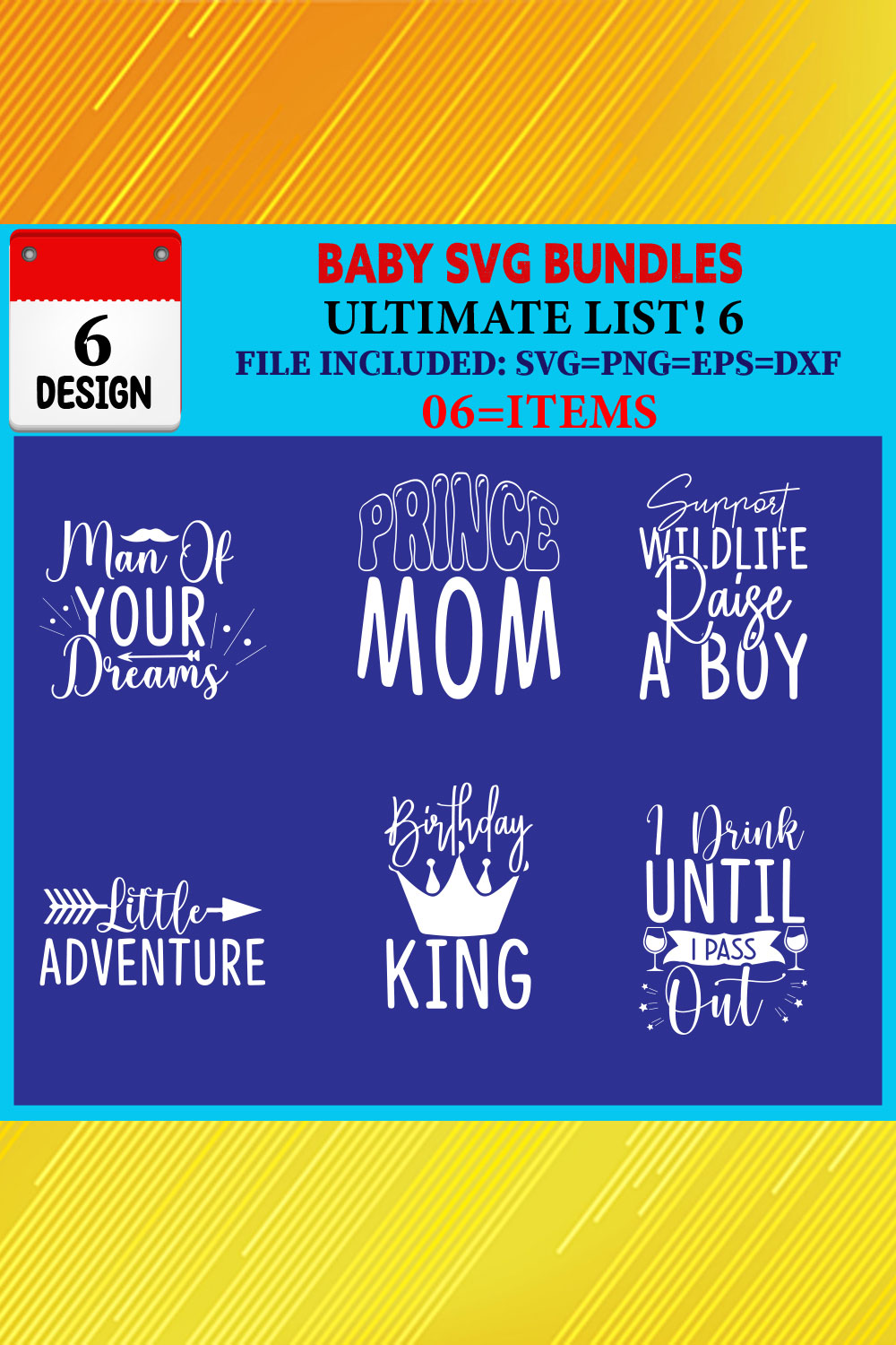 Baby T-shirt Design Bundle Vol-05 pinterest preview image.