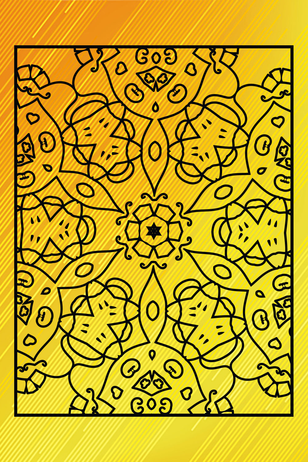 Adults Mandala Coloring Book Interiors Vol-21 pinterest preview image.