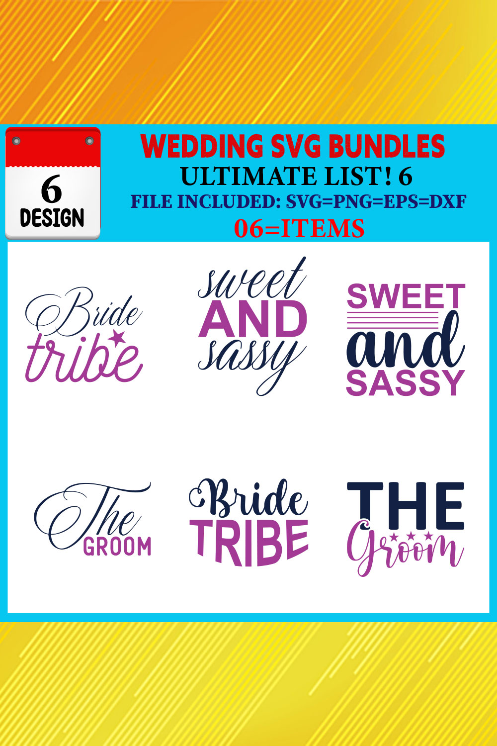 Wedding T-shirt Design Bundle Vol-4 pinterest preview image.