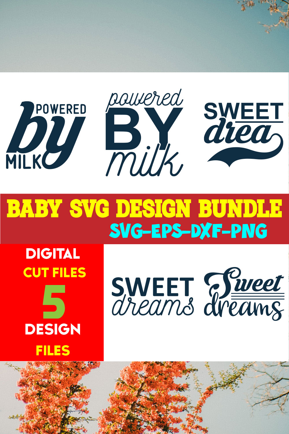 Baby T-shirt Design Bundle Volume-09 pinterest preview image.