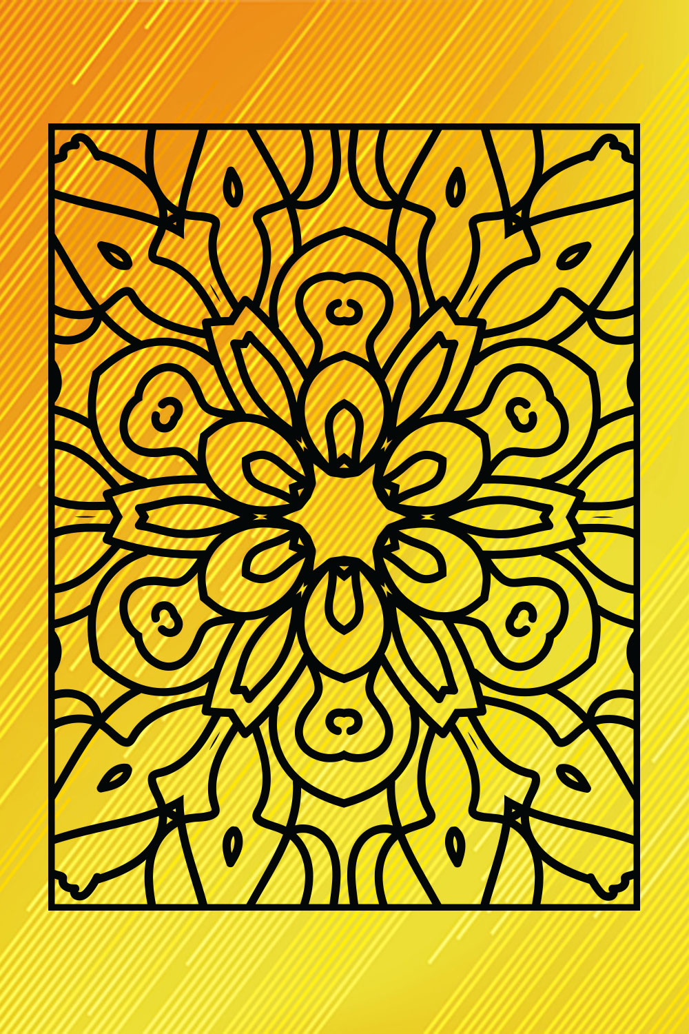 Adults Mandala Coloring Book Interiors Vol-32 pinterest preview image.