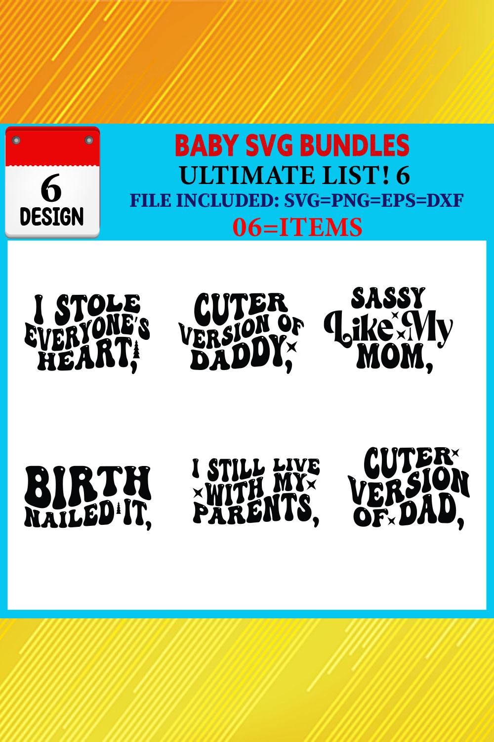 Baby T-shirt Design Bundle Vol-09 pinterest preview image.