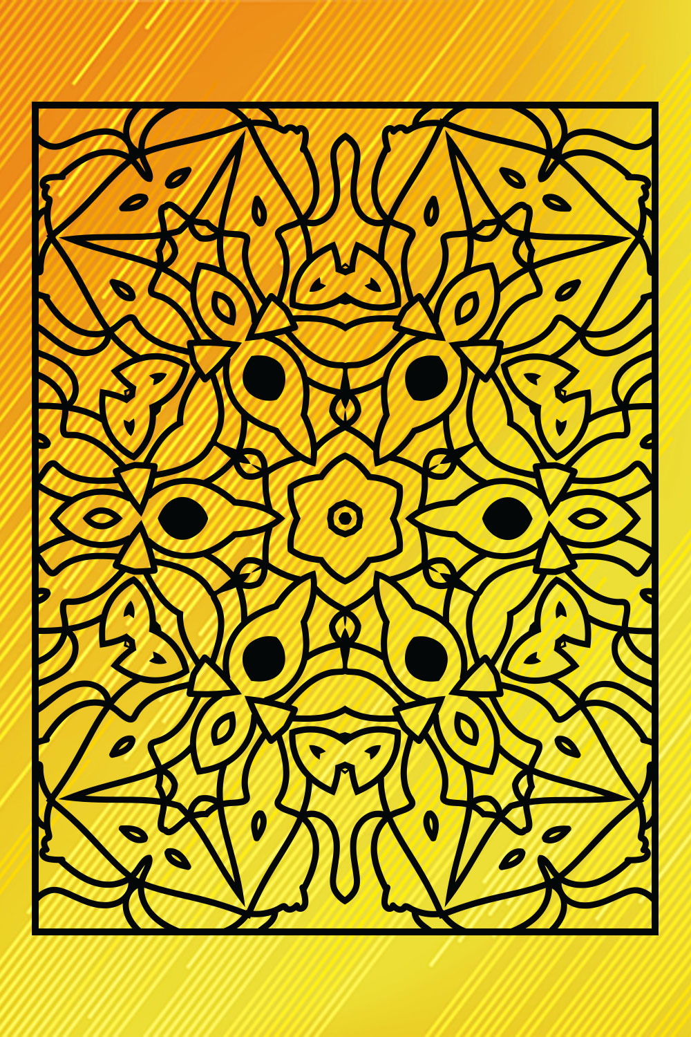 Adults Mandala Coloring Book Interiors Vol-02 pinterest preview image.