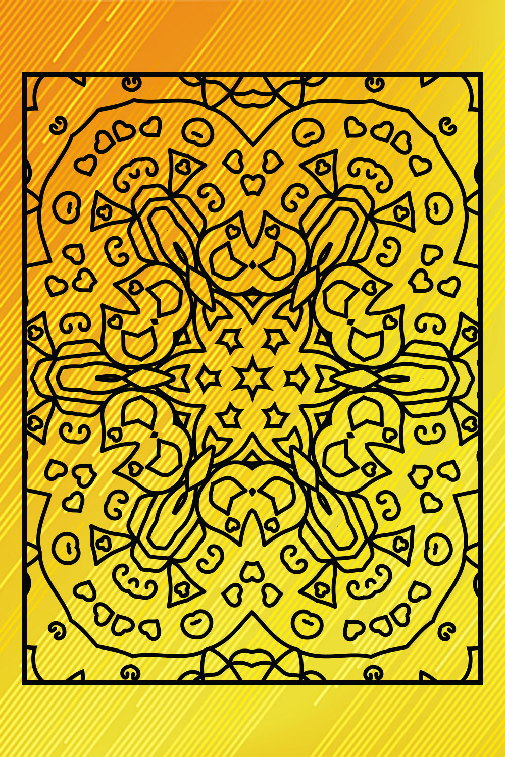 Adults Mandala Coloring Book Interiors Vol-43 pinterest preview image.
