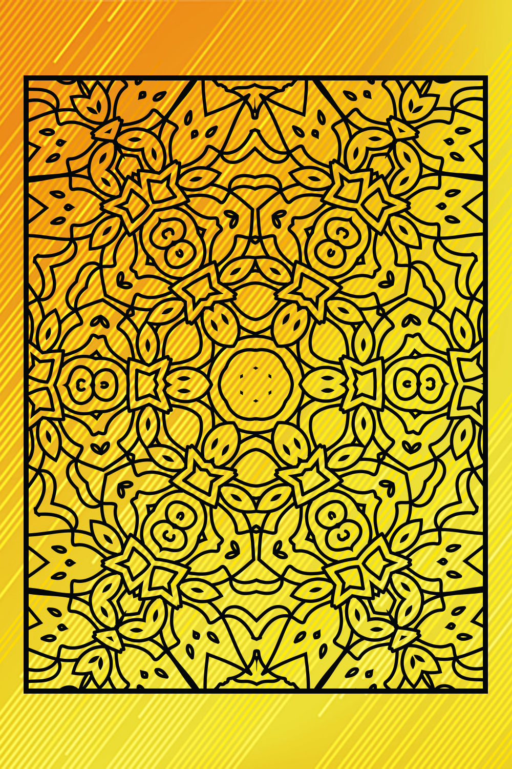 Adults Mandala Coloring Book Interiors Vol-07 pinterest preview image.