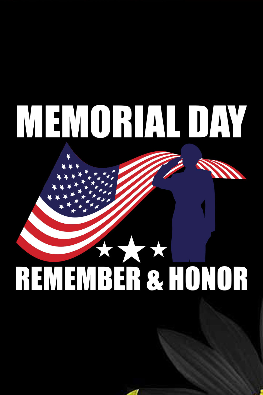 Memorial Day Remember & Honor pinterest preview image.