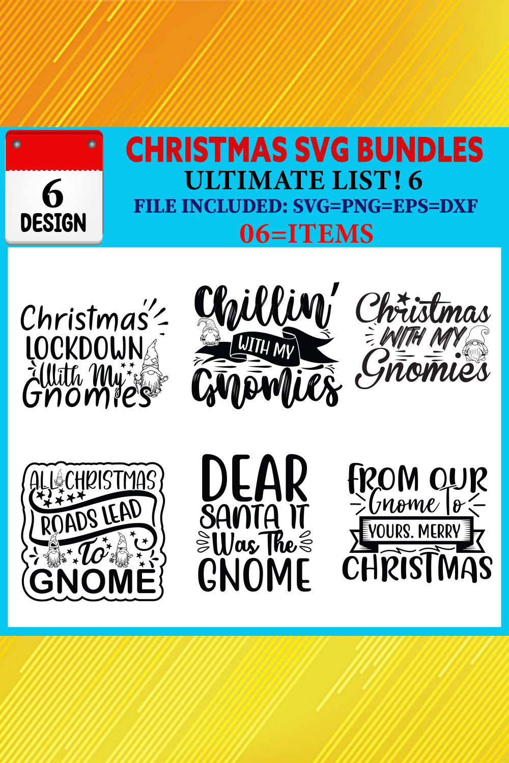 Christmas T-shirt Design Bundle Vol-40 pinterest preview image.