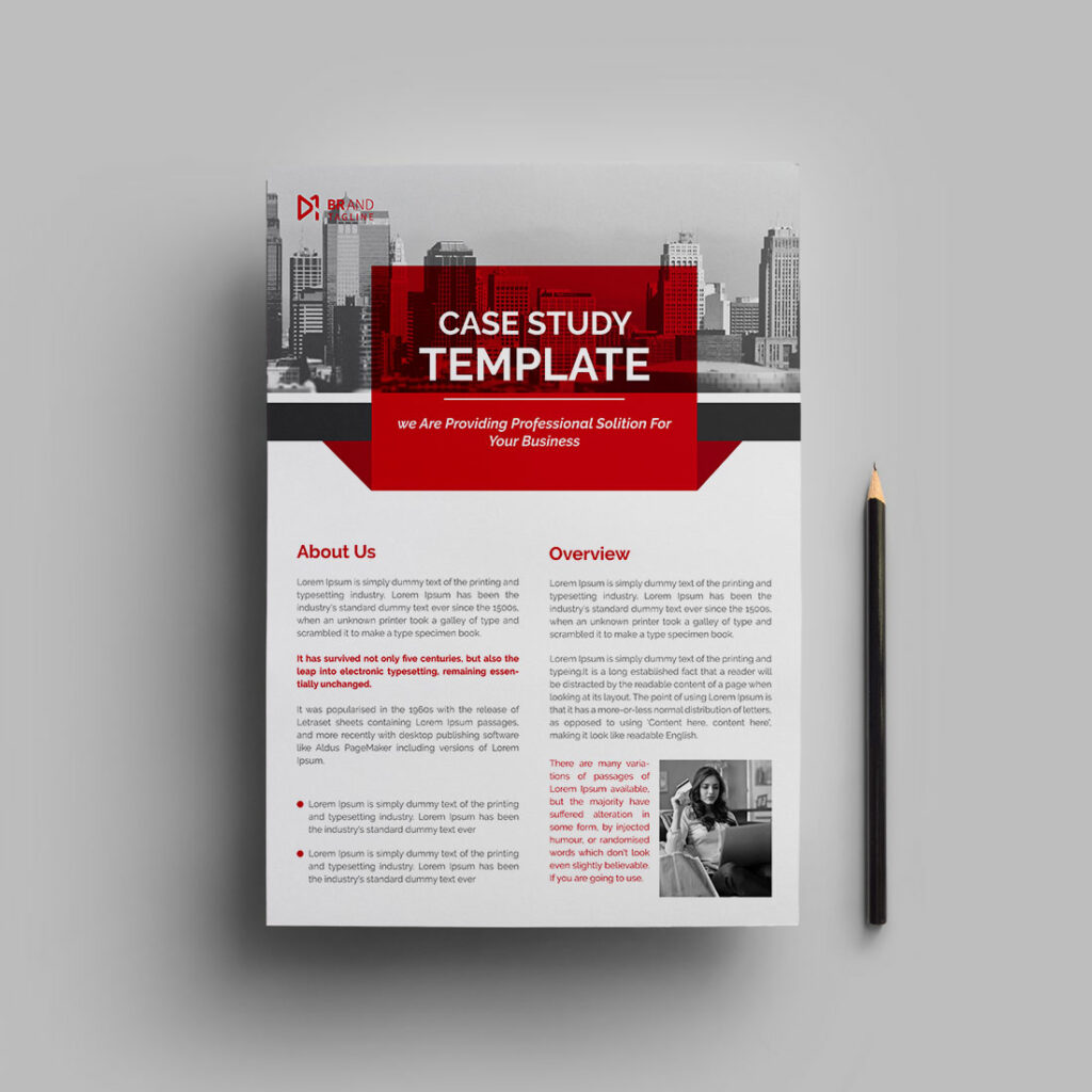 Professional Case Study Template Design - Masterbundles