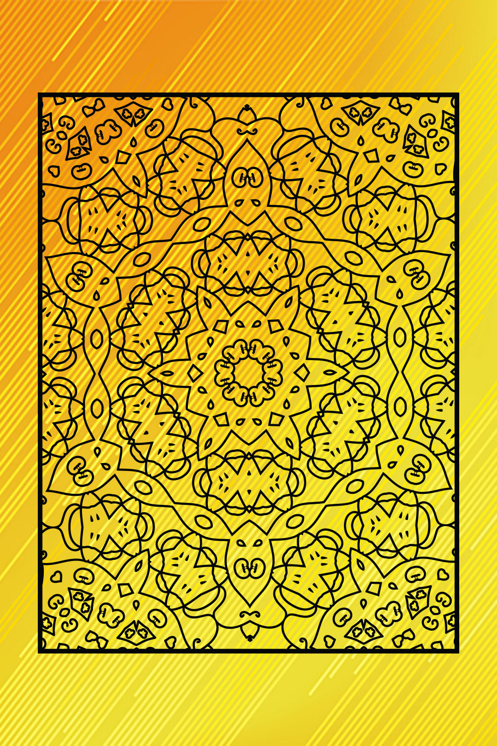 Adults Mandala Coloring Book Interiors Vol-22 pinterest preview image.