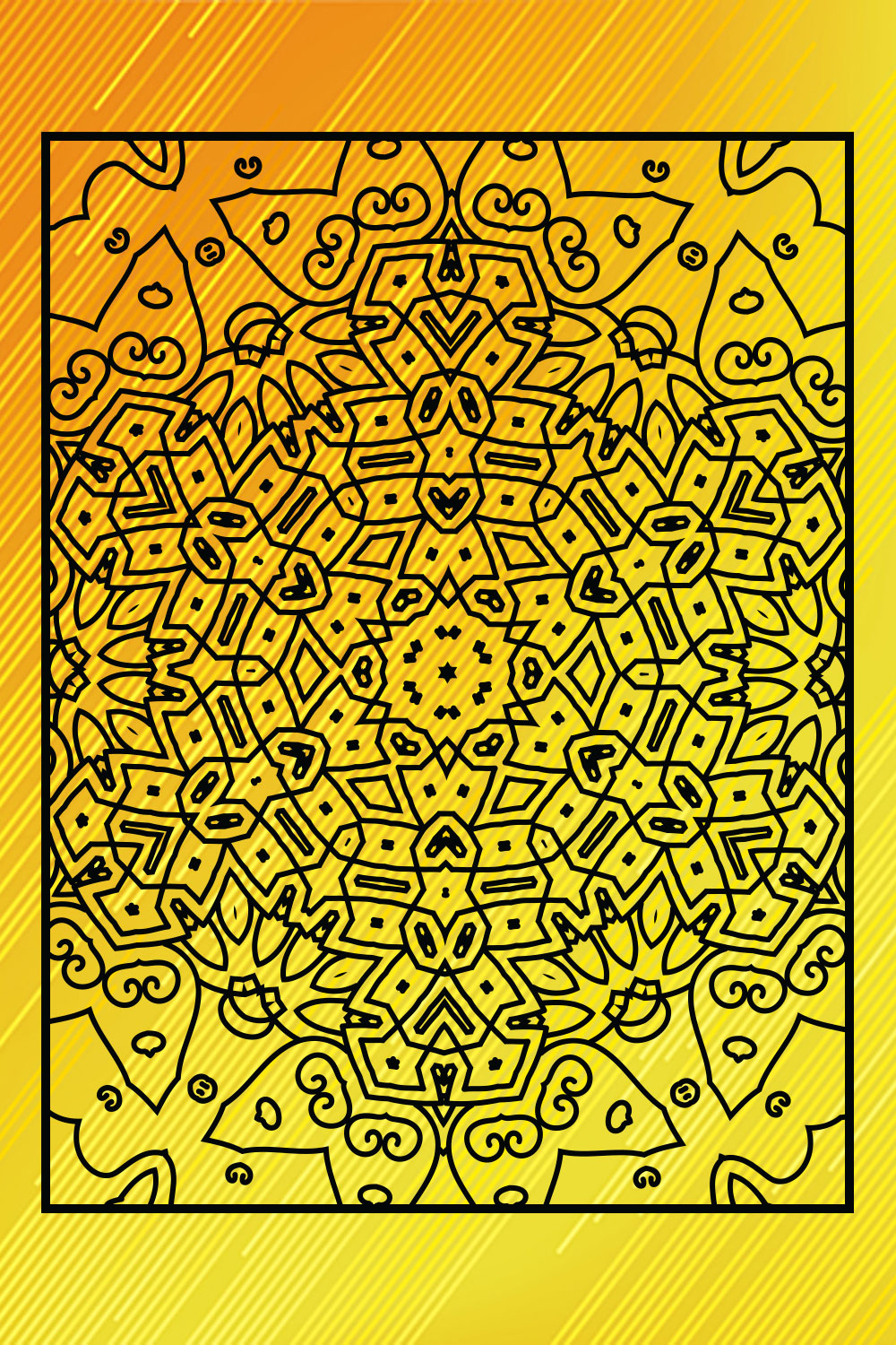 Adults Mandala Coloring Book Interiors Vol-29 pinterest preview image.