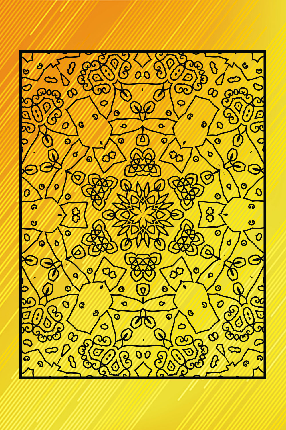 Adults Mandala Coloring Book Interiors Vol-04 pinterest preview image.