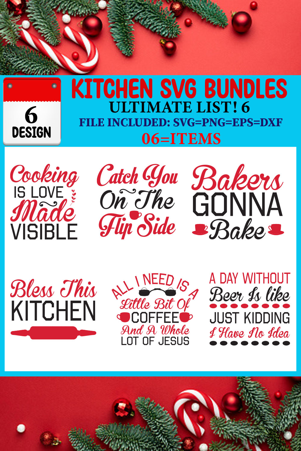 Happy New Year SVG T-shirt Design Bundle pinterest preview image.