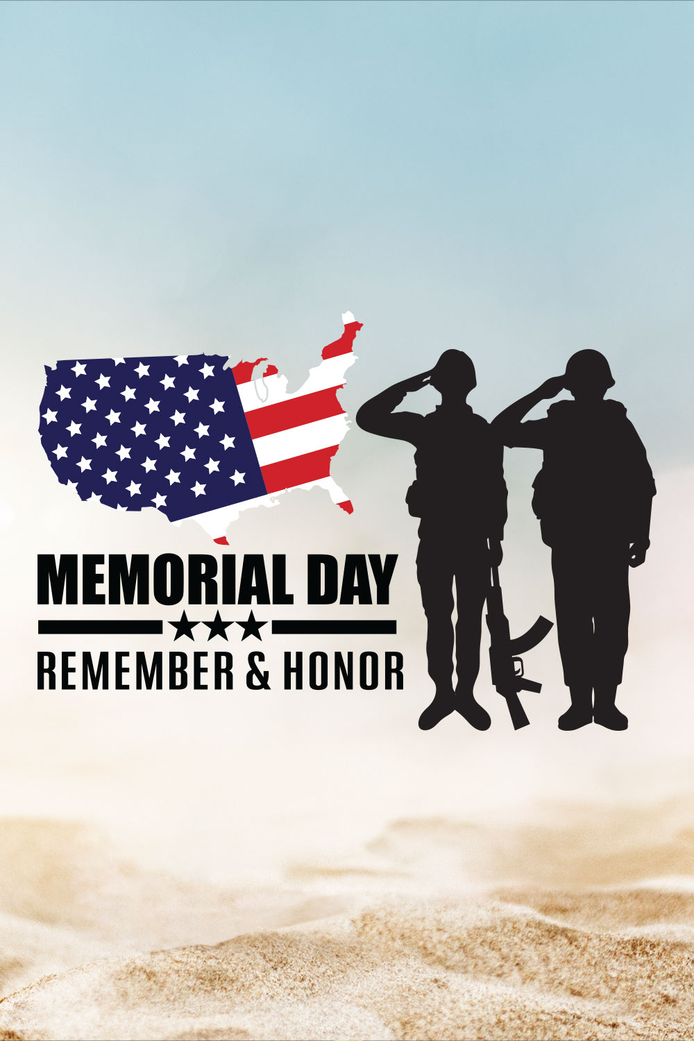 Memorial Day Remember & Honor 03 pinterest preview image.