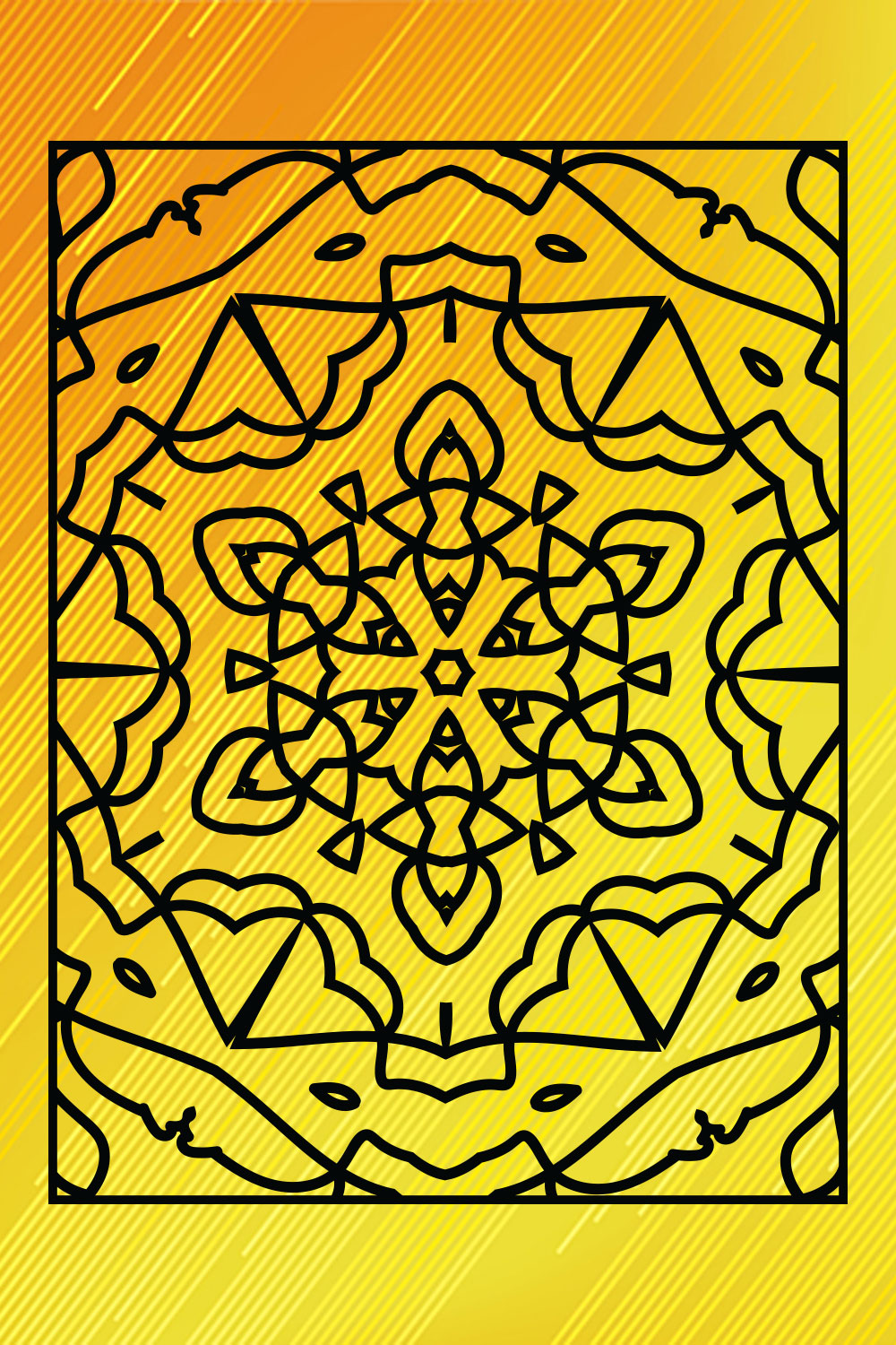 Adults Mandala Coloring Book Interiors Vol-50 pinterest preview image.