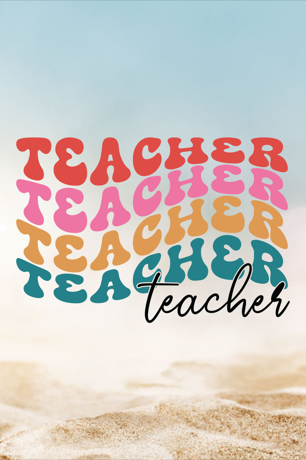 Teacher's Day T-shirt Design 3 pinterest preview image.