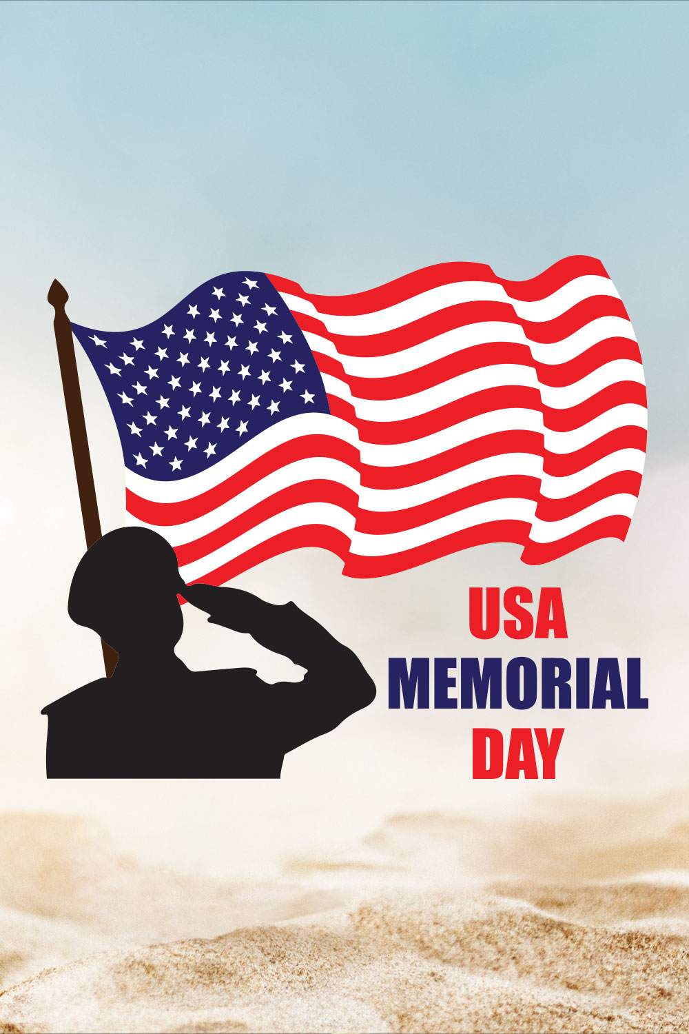 Usa Memorial Day pinterest preview image.