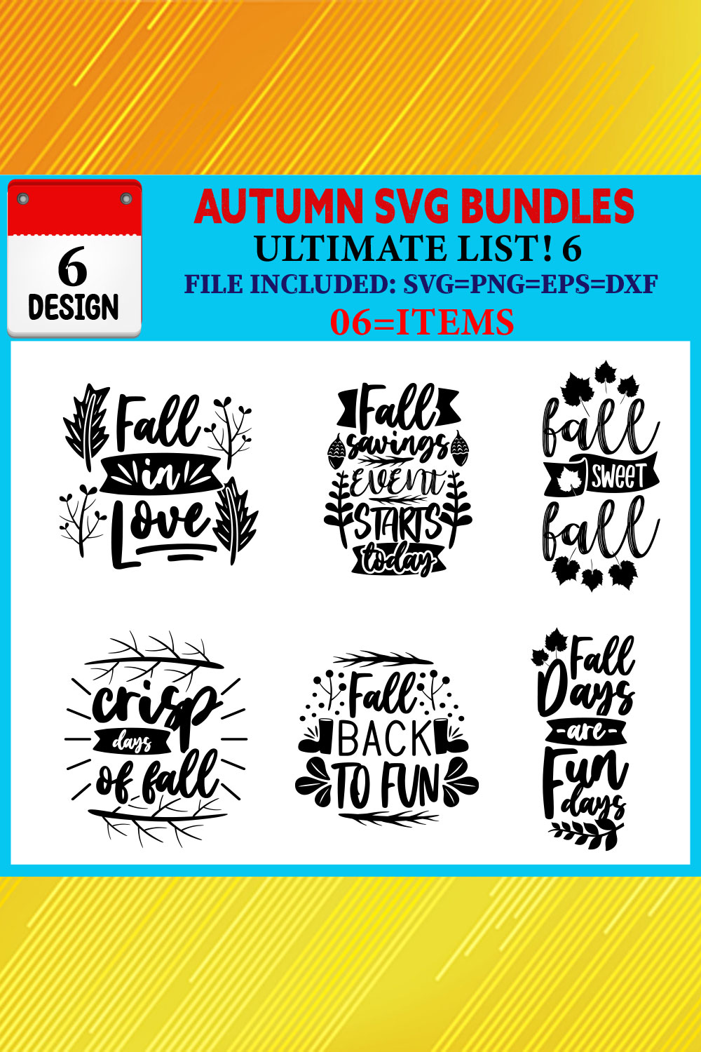 Autumn T-shirt Design Bundle Vol-02 pinterest preview image.