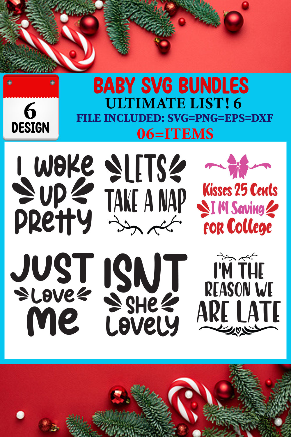 Baby SVG T-shirt Design Bundle pinterest preview image.