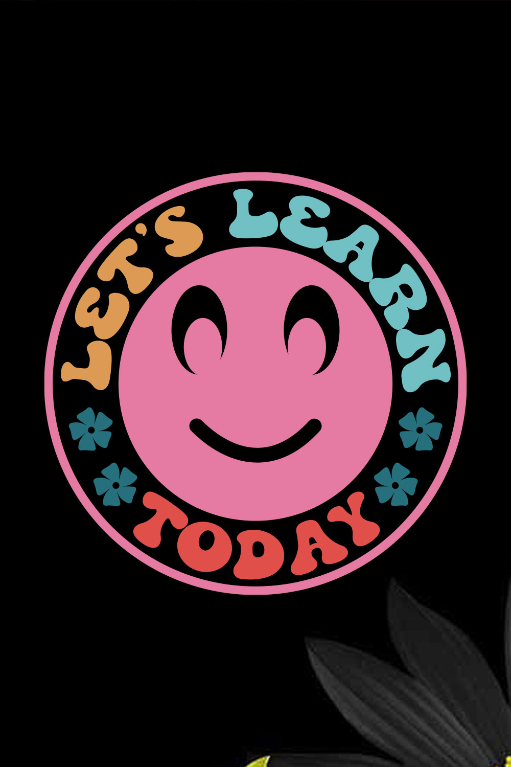 Let’s Learn Today Teacher's Day T-shirt Design pinterest preview image.