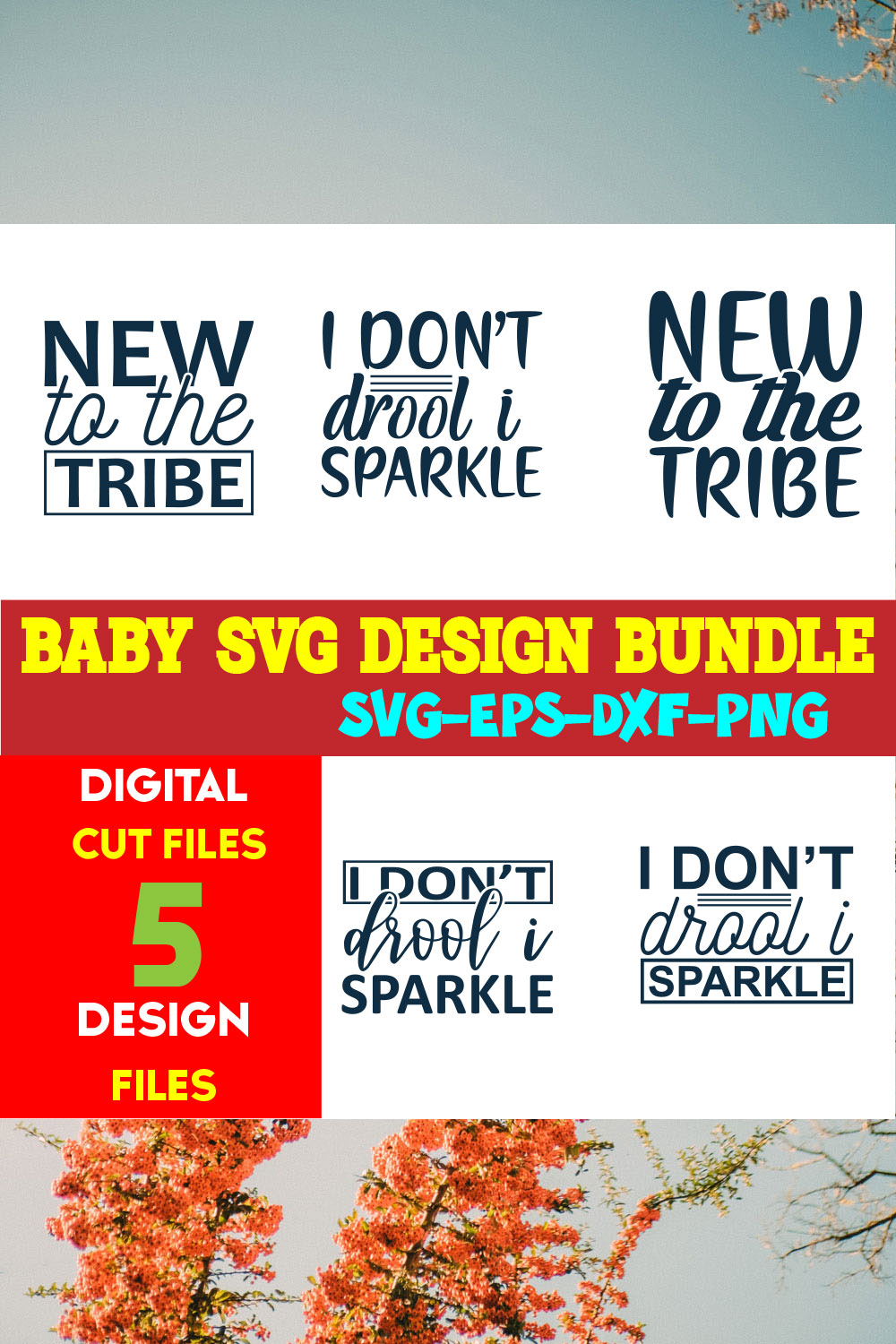 Baby T-shirt Design Bundle Volume-07 pinterest preview image.